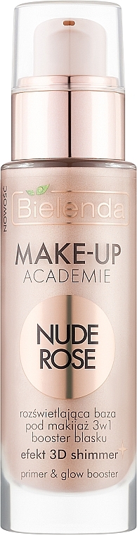 Осветляющая основа для макияжа 3в1 - Bielenda Make-Up Academie Nude Rose — фото N1