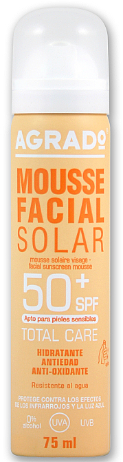 Солнцезащитный мусс для лица SPF50 - Agrado Solar Mousse Facial — фото N1