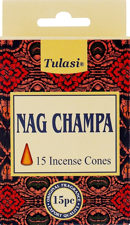 Пахощі конуси "Наг Чампа" - Tulasi Nag Champa Incense Cones — фото N1