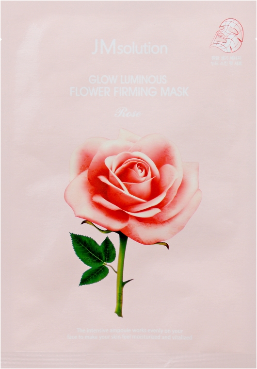 Тканинна маска з екстрактом дамаської троянди - Glow Luminous Flower Firming Mask — фото N1