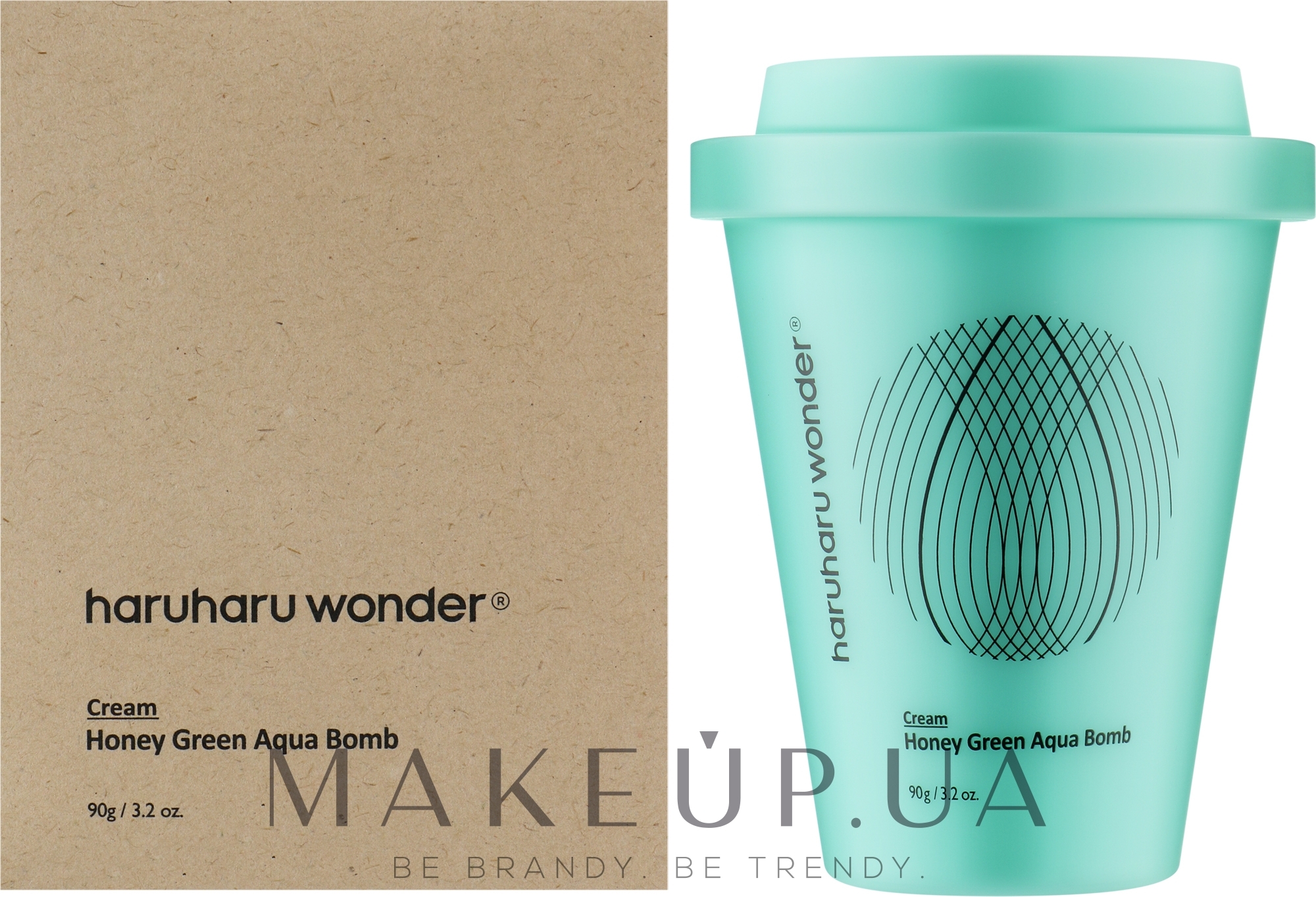 Зволожувальний крем для обличчя - Haruharu Wonder Honey Green Aqua Booming Cream — фото 90g