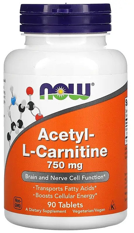 Пищевая добавка "Карнитин", капсулы, 750 мг - Now Foods Acetyl-L-Carnitine — фото N1