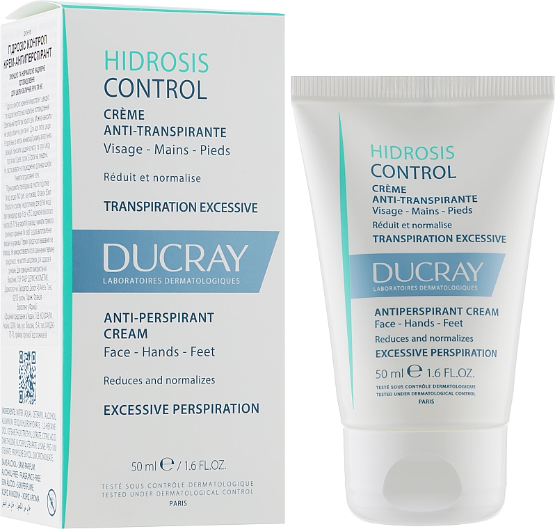 Кремовый антиперспирант для рук и ног - Ducray Hidrosis Control Antiperspirant Cream — фото N4