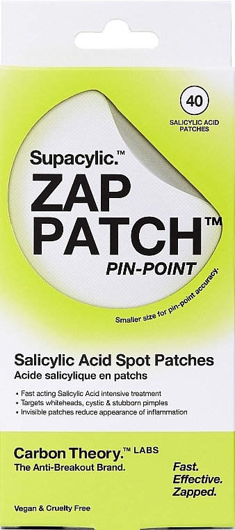 Точкові патчі проти прищів "Pin Point" - Carbon Theory Supacylic Zap Patch — фото N1