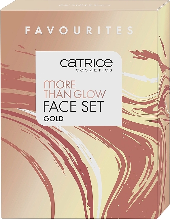 Набор для макияжа лица - Catrice More Than Glow Face Set Gold (highlighter/15ml + highlighter/5.9g + powder/8g) — фото N3