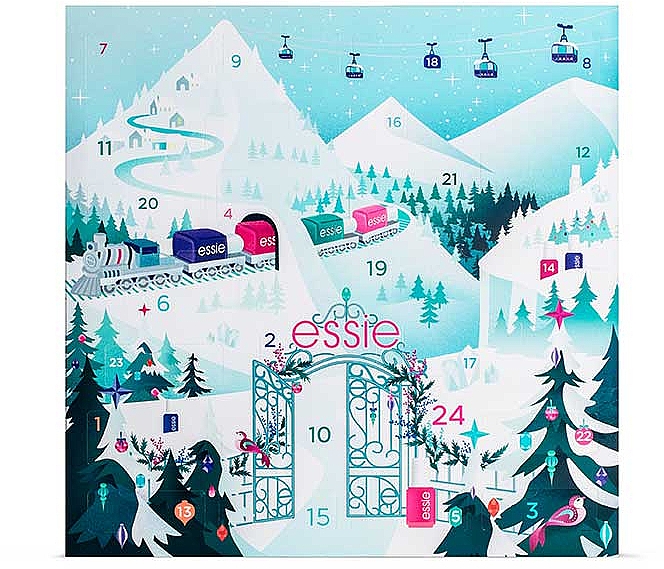 Адвент-календарь, 24 предмета - Essie Advent Calendar Express Train — фото N1