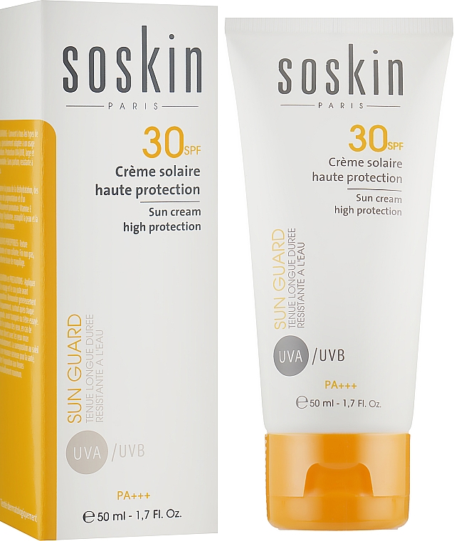 Солнцезащитный крем SPF 30+ - Soskin Sun Cream Very High Protection SPF30 — фото N2