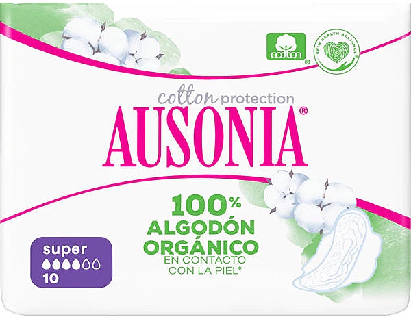 Гигиенические прокладки, 10 шт - Ausonia Cotton Protection  — фото N1