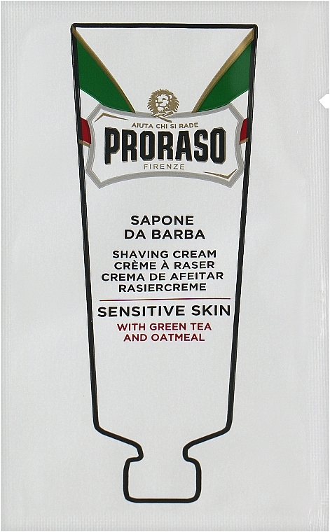 Крем для бритья для чувствительной кожи - Proraso White Line Shaving Cream (пробник)