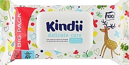 Детские влажные салфетки - Kindii Delicate Care Wipes — фото N1