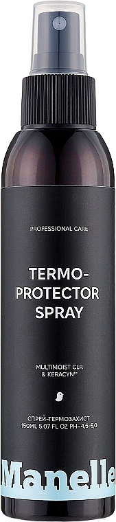 Спрей-термозащита для волос с антистатическим эффектом - Manelle Professional Care Avocado Oil & Keracyn Thermo-Protector Spray — фото N1