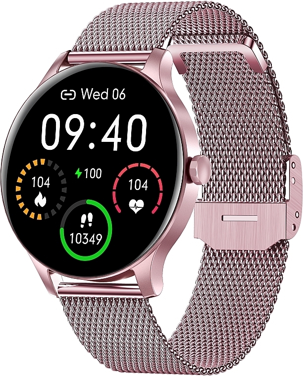 Смарт-часы, розовая сталь - Garett Smartwatch Classy — фото N1
