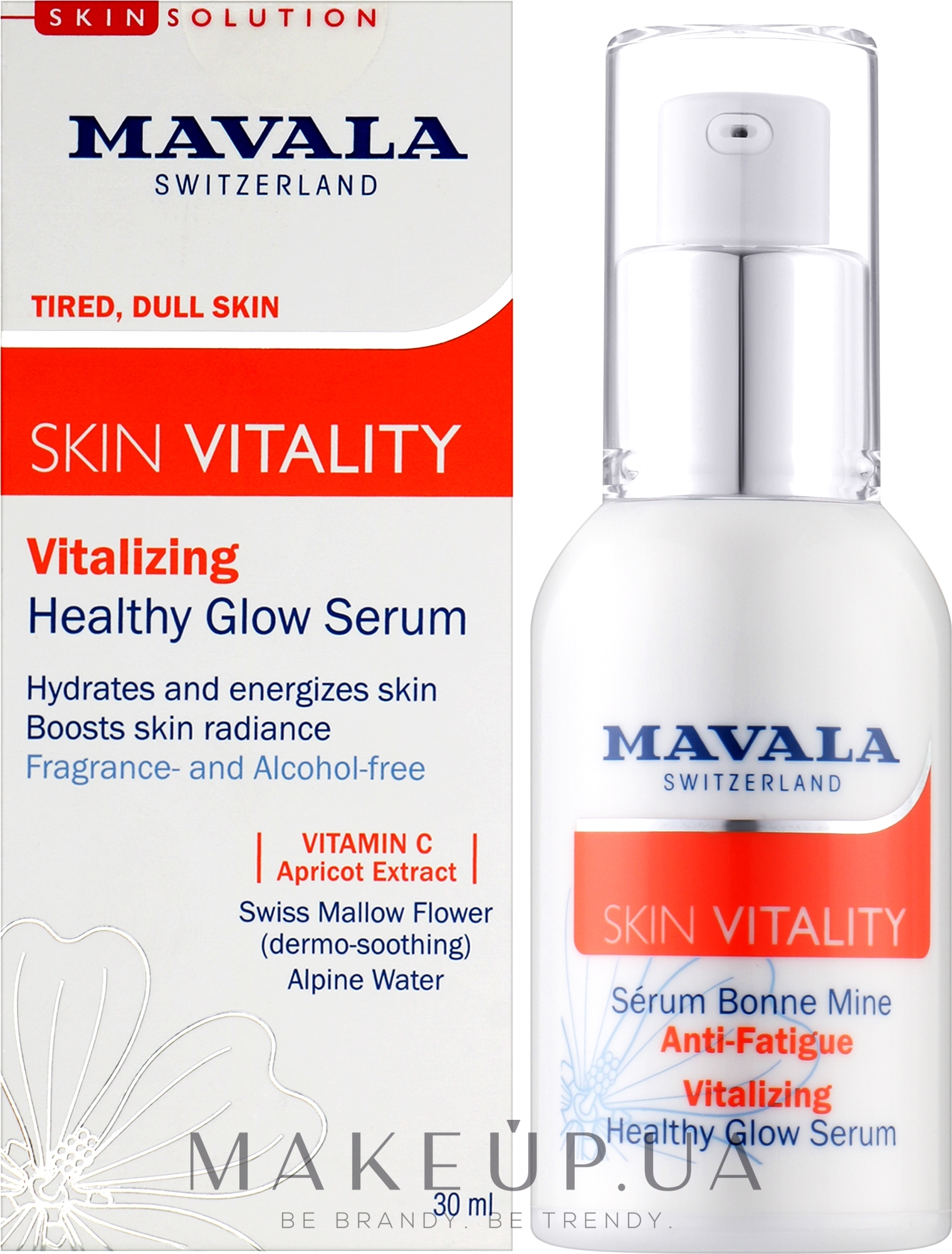 Стимулювальна сироватка для сяяння шкіри - Mavala Vitality Vitalizing Healthy Glow Serum — фото 30ml