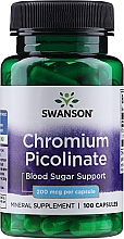 Харчова добавка "Піколінат хрому", 200 мг - Swanson Chromium Picolinate Capsules — фото N1