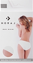 Женские бесшовные трусики "Figi Maxi Bikini" с завышенной талией и лазерной обработкой, бежевые - Moraj — фото N2