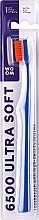 Парфумерія, косметика Зубна щітка, м'яка, синя - Woom 6500 Ultra Soft Toothbrush