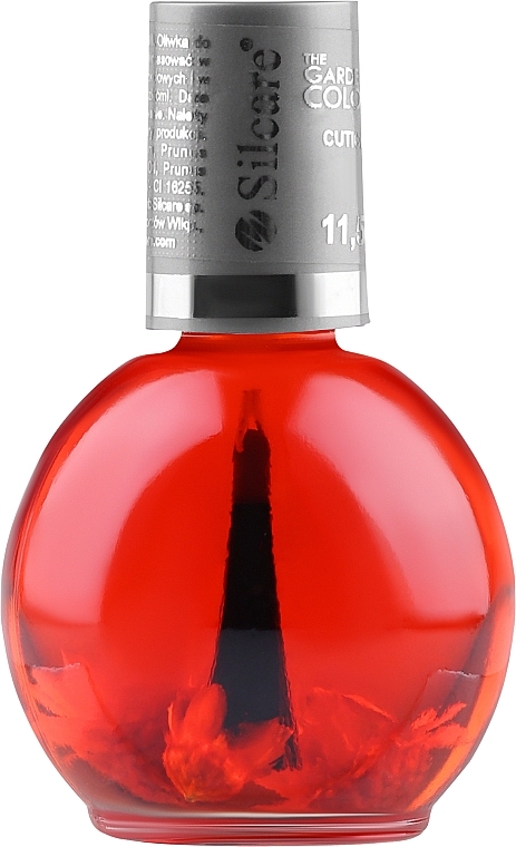 Масло для ногтей и кутикулы с цветами - Silcare Cuticle Oil Strawberry Crimson — фото N1