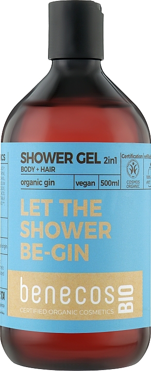 Гель для душа 2в1 - Benecos Shower Gel and Shampoo Organic Olive Gin — фото N1