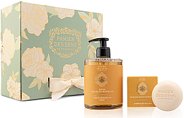 Духи, Парфюмерия, косметика Набор - Panier Des Sens Honey Christmas Box (soap/500ml + sham/75g)