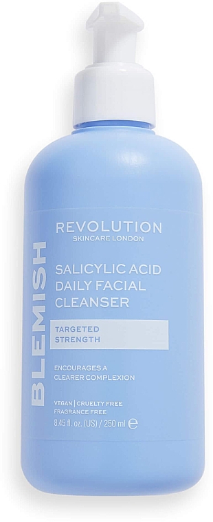 Гель для вмивання проти вугрів із саліциловою кислотою - Revolution Skincare Blemish Targeting Facial Gel Cleanser — фото N1