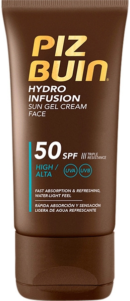 Солнцезащитный крем-гель для лица - Piz Buin Hydro Infusion Sun Gel Cream Face SPF50 — фото N1
