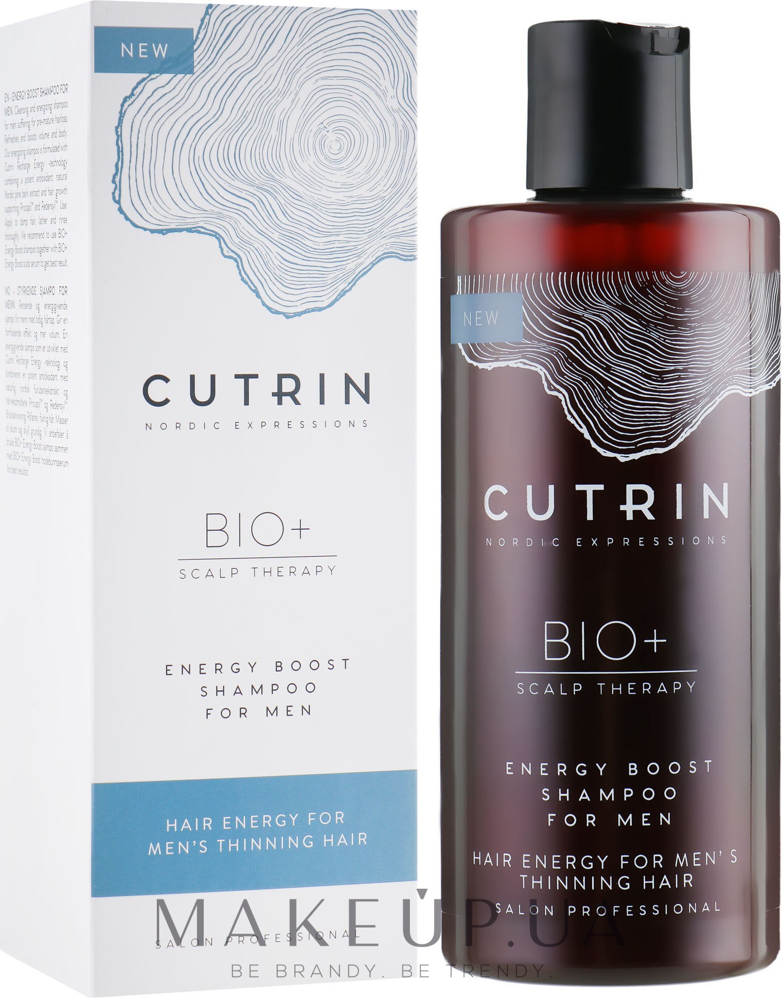 Шампунь от выпадения волос для мужчин - Cutrin Bio+ Energy Boost Shampoo For Men — фото 250ml