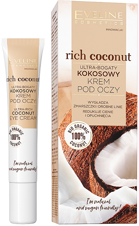 Крем для кожи вокруг глаз с богатым содержанием кокоса - Eveline Cosmetics Rich Coconut Eye Cream