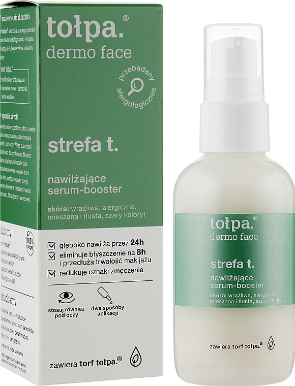 Зволожувальна сироватка-бустер для обличчя - Tolpa Dermo Face Strefa T Serum Booster — фото N2
