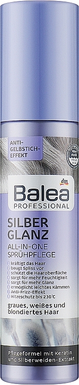 Професійний спрей для догляду за світлим або знебарвленим волоссям - Balea Professional Silberglan — фото N2