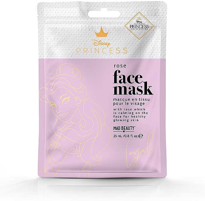 Маска для обличчя - Mad Beauty Disney Ultimate Princess Bella Facial Mask Rose — фото N1