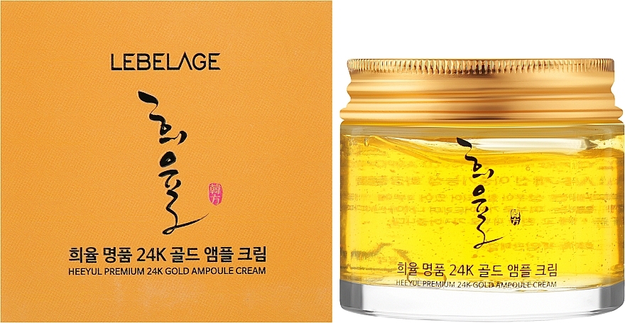 Ампульный крем для лица с золотом - Lebelage Heeyul Premium 24K Gold Ampoule Cream — фото N2
