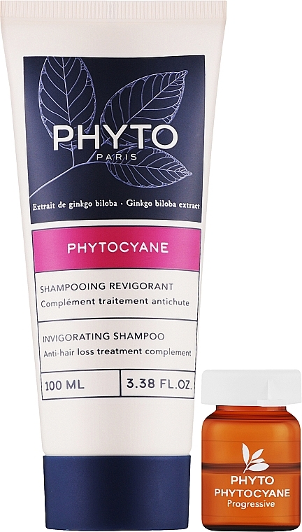 Набор - Phyto Phytocyane Set (ampoules/12x5ml + shm/100ml) — фото N1
