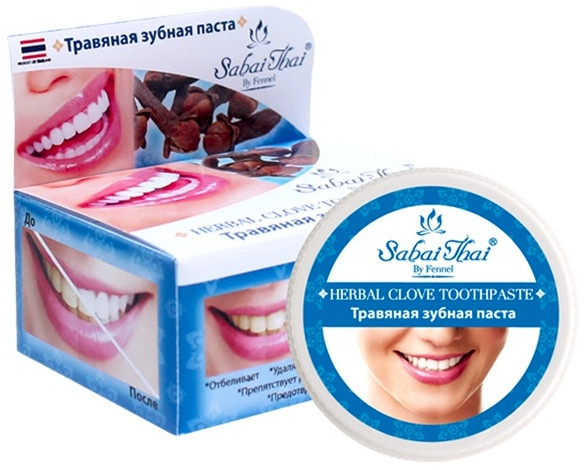 Зубная паста с гвоздикой - Sabai Thai Herbal Clove Toothpaste — фото N1