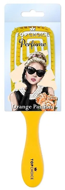 Расческа для волос 64487 "Orange Passion", квадратная - Top Choice Perfume Hairbrush — фото N1