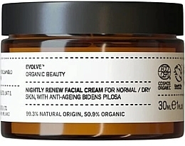 Парфумерія, косметика Нічний оновлювальний крем для обличчя - Evolve Organic Beauty Nightly Renew Facial Cream