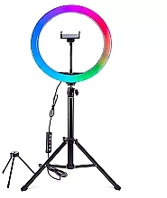 Парфумерія, косметика Світлодіодна кільцева лампа - Rio-Beauty RGB Makeup & Vlogging LED Ring Light