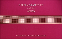 Afnan Perfumes Ornament Purple Allure - Набор (edp/100 ml + sh/gel/100 ml + b/lot/100 ml) — фото N1