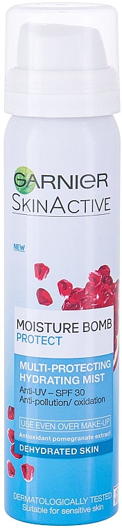 Спрей для лица - Garnier SkinActive Moisture Bomb Protect Mist SPF30 — фото N1