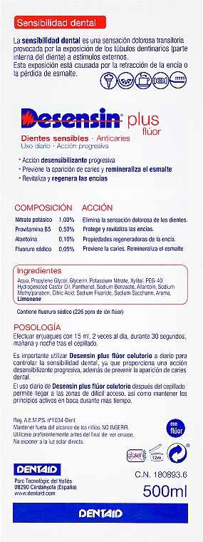 Ополаскиватель для полости рта - Dentaid Desensin Plus Mouthwash — фото N3