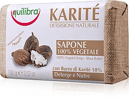 Мило для тіла "Каріте" - Equilibra Karite Line Natural Soap — фото N1