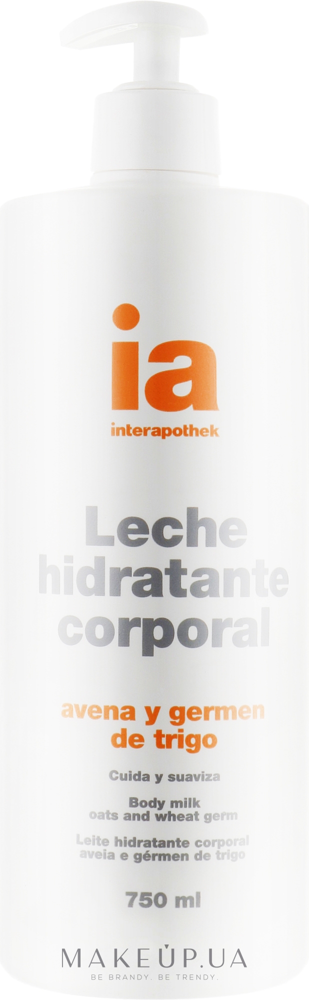 Увлажняющее крем-молочко для тела с экстрактом овса с дозатором - Interapothek Leche Hidratante Corporal — фото 750ml