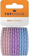 Парфумерія, косметика Набір різнокольорових резинок для волосся, 26539, фіолетово-блакитні - Top Choice Hair Bands