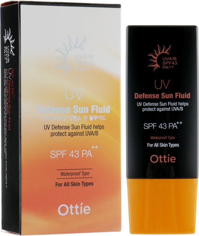 Крем солнцезащитный - Ottie UV Defense Sun Fluid SPF43 / PA++ 