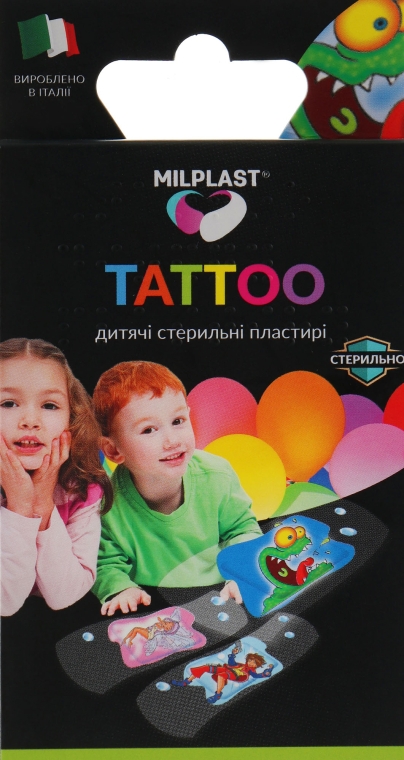 Детские пластыри с имитацией тату "Tattoo" - Milplast — фото N1