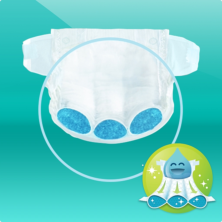 Підгузки New Baby-Dry Розмір 2 (Mini) 3-6 кг, Мікро 17 шт - Pampers — фото N7