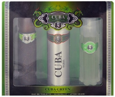 Cuba Green - Набор (edt/100ml + deo/200ml + ash/lot/100ml) — фото N1