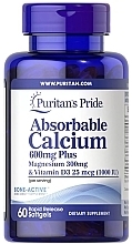 Парфумерія, косметика Харчова добавка "Кальцій + магній" - Puritan's Pride Absorbable Calcium 600mg plus Magnesium 300mg