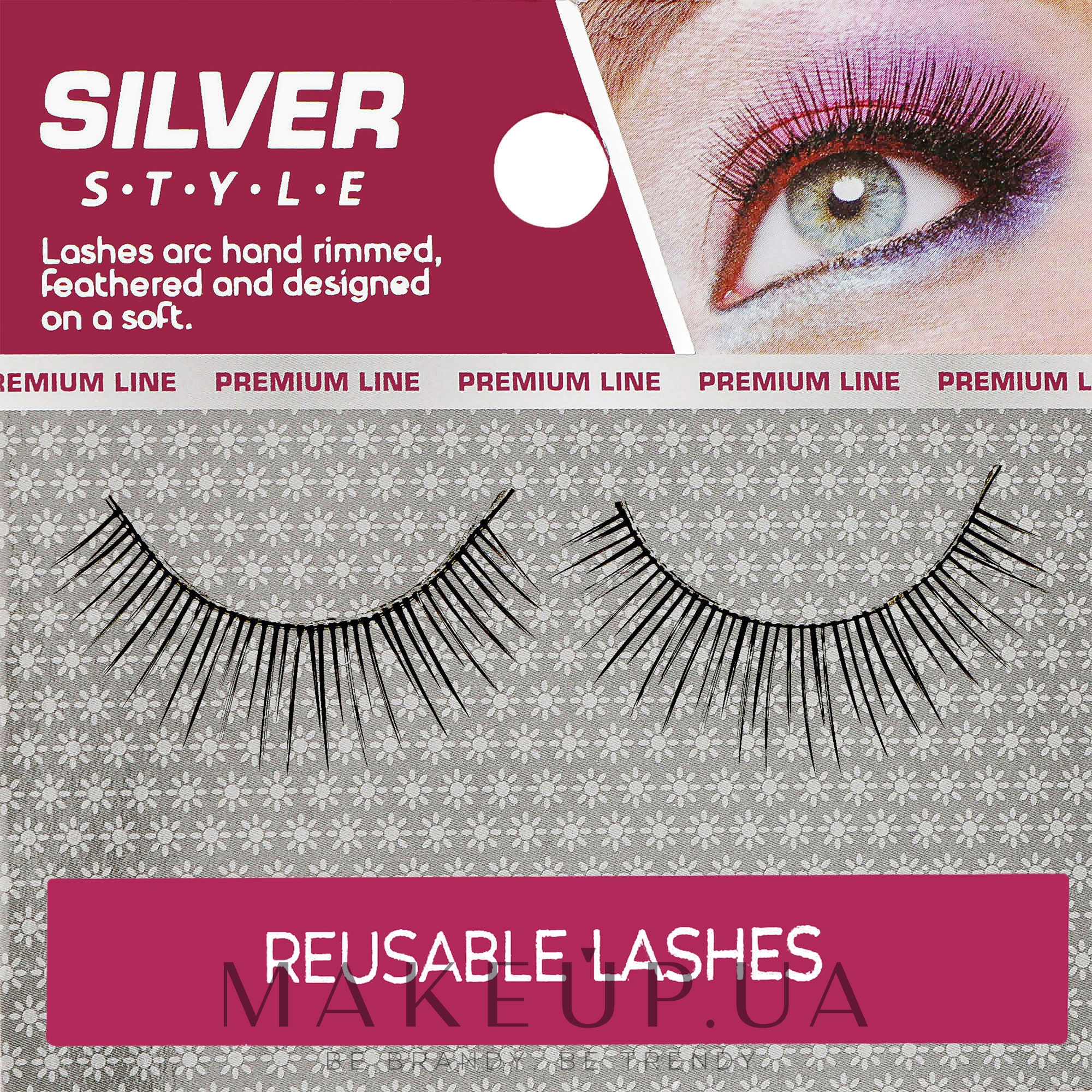 Ресницы накладные длинные натурал, FR 204 - Silver Style Eyelashes — фото 2шт