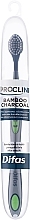 Парфумерія, косметика Зубна щітка з бамбуковим вугіллям 512575, м'яка, в дорожньому кейсі, чорна із сірим - Difas Pro-Сlinic Bamboo Сharcoal