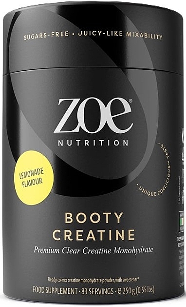 Пищевая добавка "Креатин моногидрат", со вкусом лимонада - Zoe Nutrition Booty Creatine Lemonade Flavor — фото N1